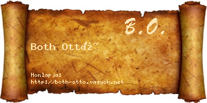 Both Ottó névjegykártya